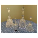 Vintage crystal glass bells