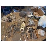 Vintage kitchen, utensils, meat, grinder etc