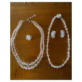 Vintage aurora borealis necklace sets