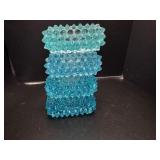 Vintage Blue Hobnail Fenton Salt Cellars Set of 4