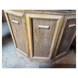 Vintage three door and presswood stand