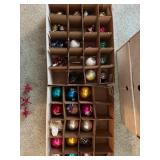 Vintage Christmas ornament Box & ornaments