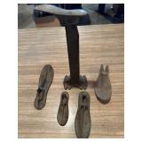 Vintage cobbler, stand, and molds