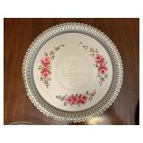 Vintage 25th Anniversary Tray, silver, enamel etc