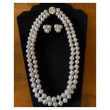 Vintage Hong Kong  Silver-tone necklace set