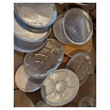 Vintage metal, turkey, platters, and trace