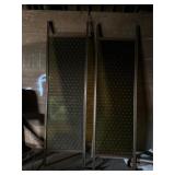 Vintage MCM colored partitions, with spring legs