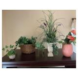 Faux Plants in decorative planters