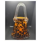 Tortoise Glass Purse Vase