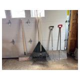 Metal Shovels and Rakes