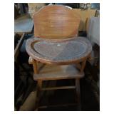 Vintage wooden highchair