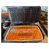 Vintage table top oven ,waffle iiron, and toaster