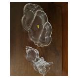 Vintage Clear Tiffin glass relish tray small tray