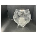 Vintage Tiffin Optical Etched Footed Rose Bowls