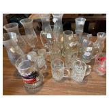 Vintage glass beer, mugs, etc.