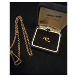 Vintage Tie tack and pocket watch chain