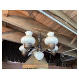 Vintage milk glass chandelier light