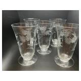 Vintage Fostoria Chrysanthemum Footed Tumblers