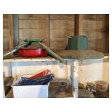 Vintage Christmas tree stands and hardware