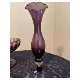 Vintage amethyst, vase, candid dish, etc.