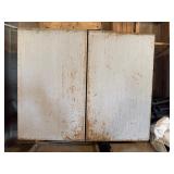 Two metal cabinets and content