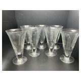 AH Vintage Pilsner Glass Laurel Leaf Design