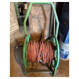 Hose reel with extension cord, leaf blower etc