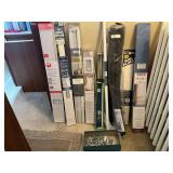 Various sizes of blinds, curtain rods, etc.