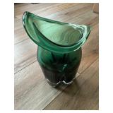 Vintage Emerald green vase