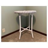 White Wicker Table