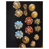 Vintage clip on earrings