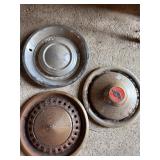 Vintage dog dish hubcap ,  beauty rings etc