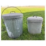 Vintage metal storage cans