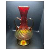 Vintage Viking Amberina 2 handled Amphora