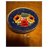 Vintage, micro mosaic floral brooch