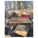 Vintage metal stands on wheels