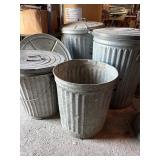 Vintage galvanized metal container containers