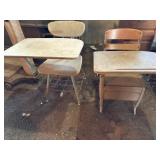 Vintage school desks