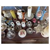 Vintage candles, candle holders, etc.