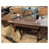 Vintage Sewmor sewing machine and stand