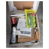 Hardware box and hardware, funnels, tools, wtc