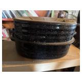 Vintage granite enamelware roasters