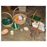 Vintage flocked/felt Easter bunny figurines, etc.