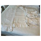 Vintage JC Penny Ruffled Creme Curtain Panels