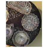 Early American press, glass dishes