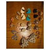 Vintage clip on & post back earrings