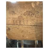 Vintage wooden box & galvanized can