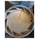 Set a three Plymouth hubcaps
