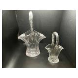 Vintage Glass Bride's Baskets