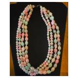 Vintage pastel beaded necklaces